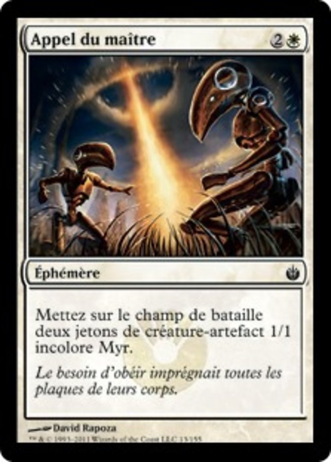 Appel du maître