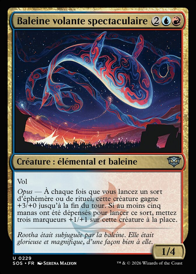 Baleine volante spectaculaire