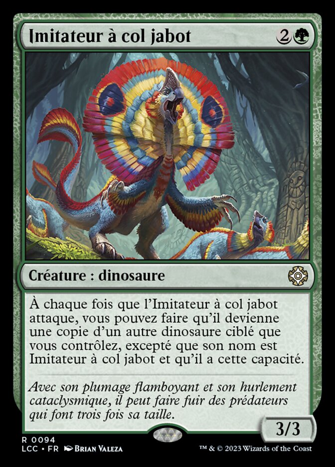 Imitateur à col jabot