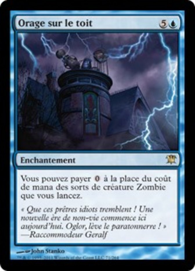 Orage sur le toit