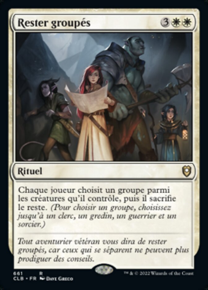 Rester groupés