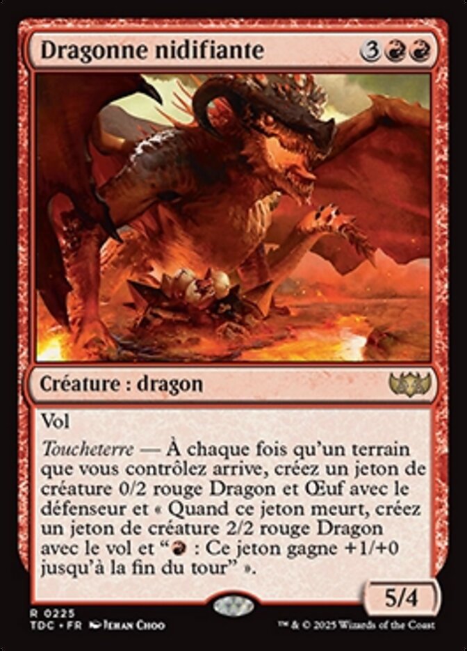 Dragonne nidifiante