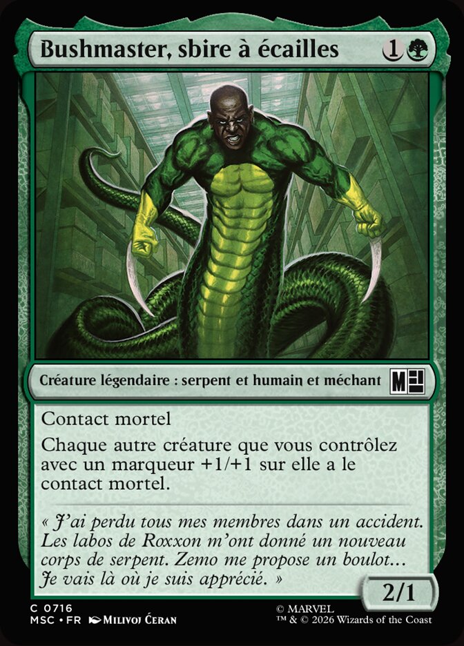 Bushmaster, sbire à écailles