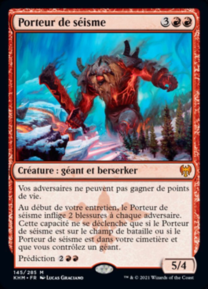 Porteur de séisme