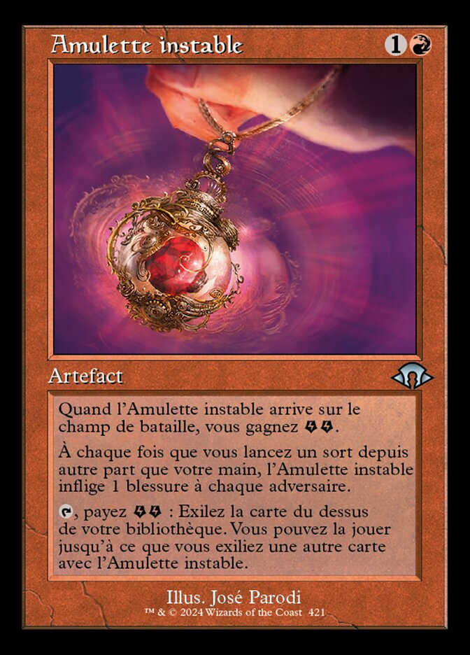 Amulette instable
