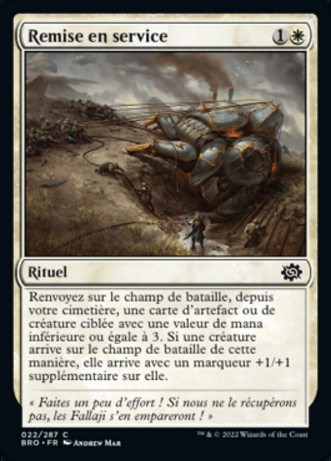 Remise en service