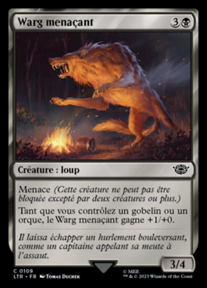 Warg menaçant