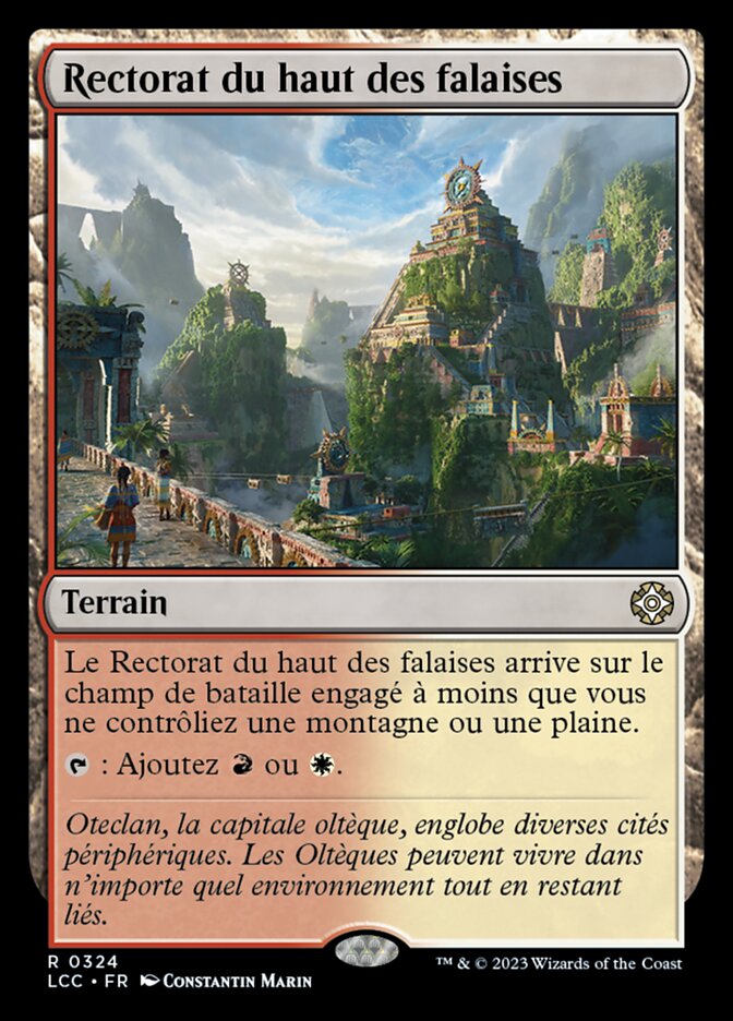 Rectorat du haut des falaises