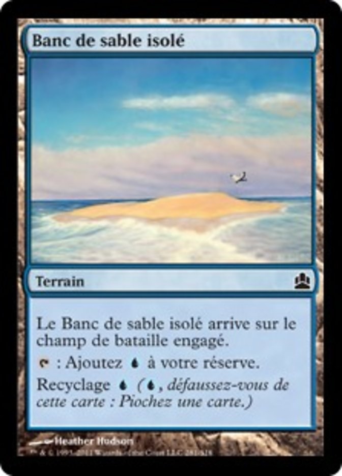 Banc de sable isolé