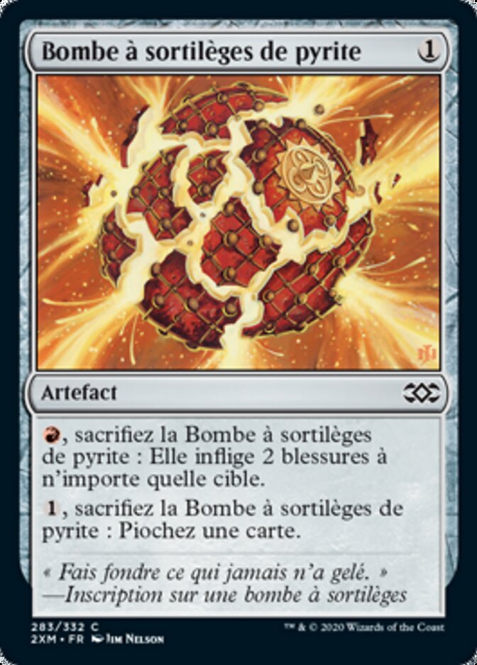 Bombe à sortilèges de pyrite