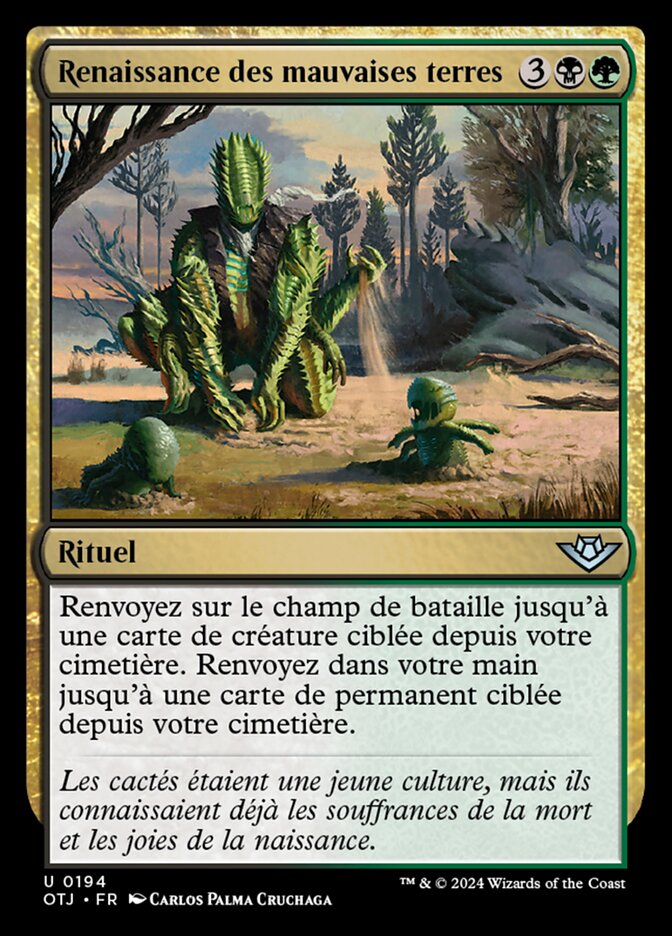 Renaissance des mauvaises terres