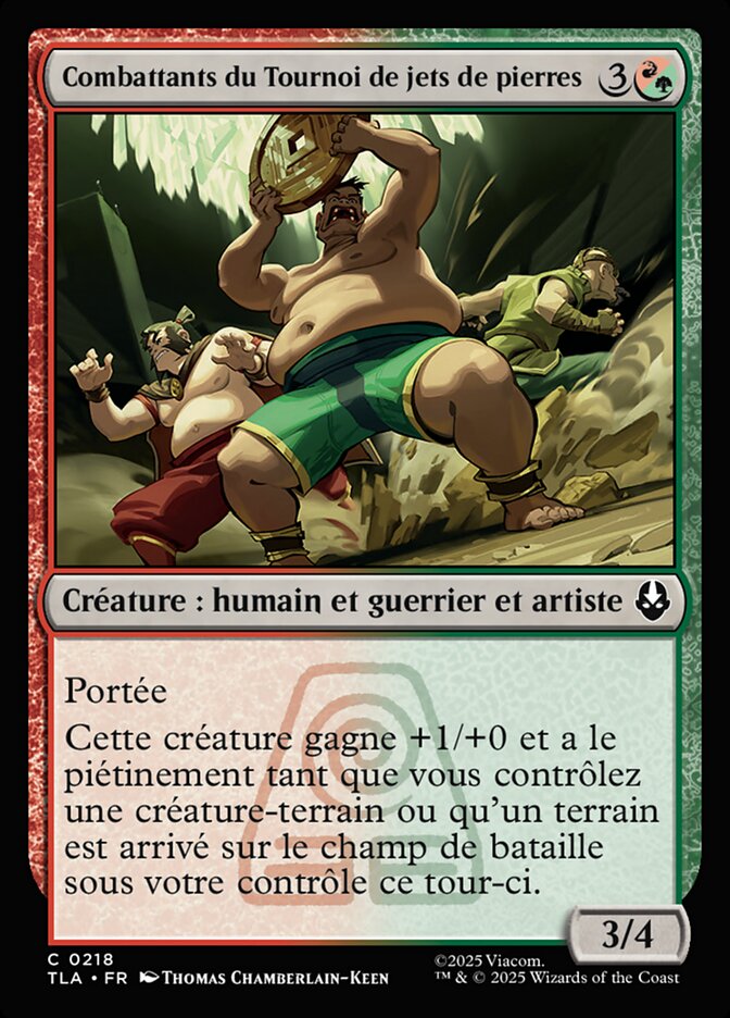 Combattants du Tournoi de jets de pierres