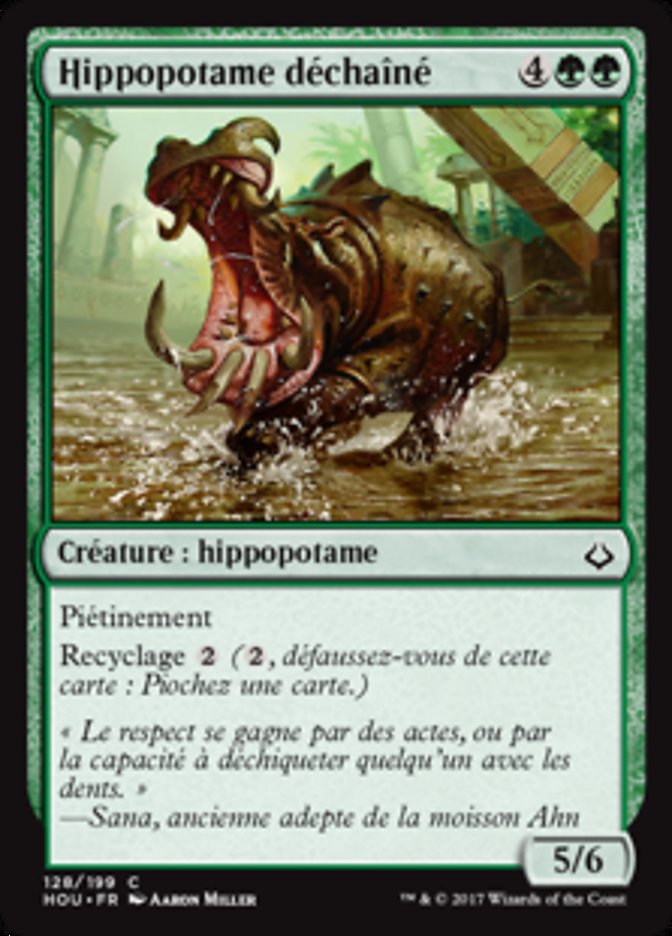 Hippopotame déchaîné