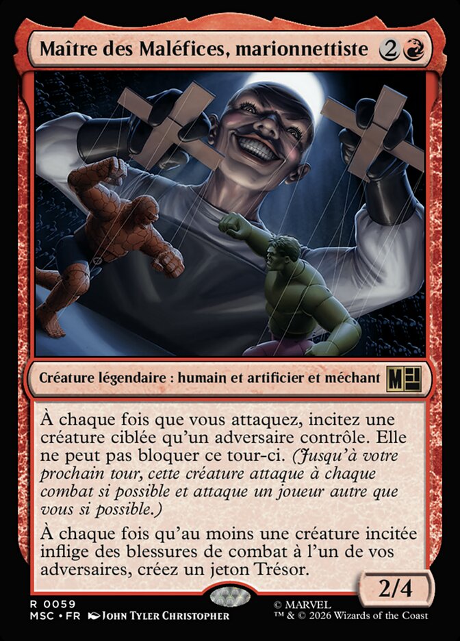 Maître des Maléfices, marionnettiste