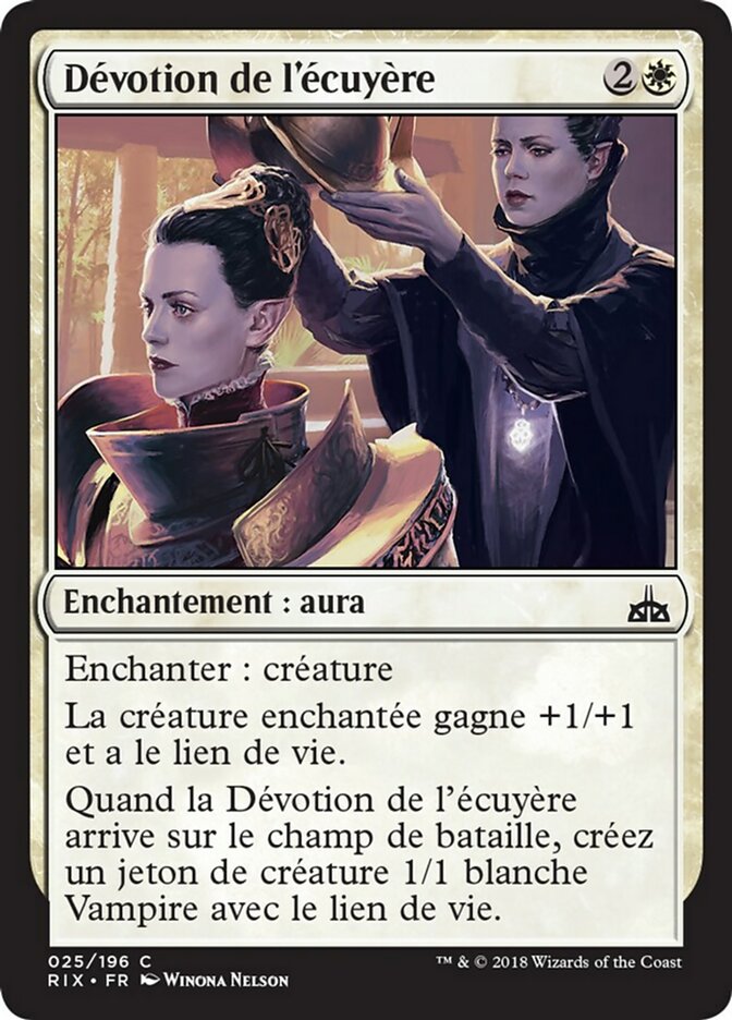 Dévotion de l'écuyère