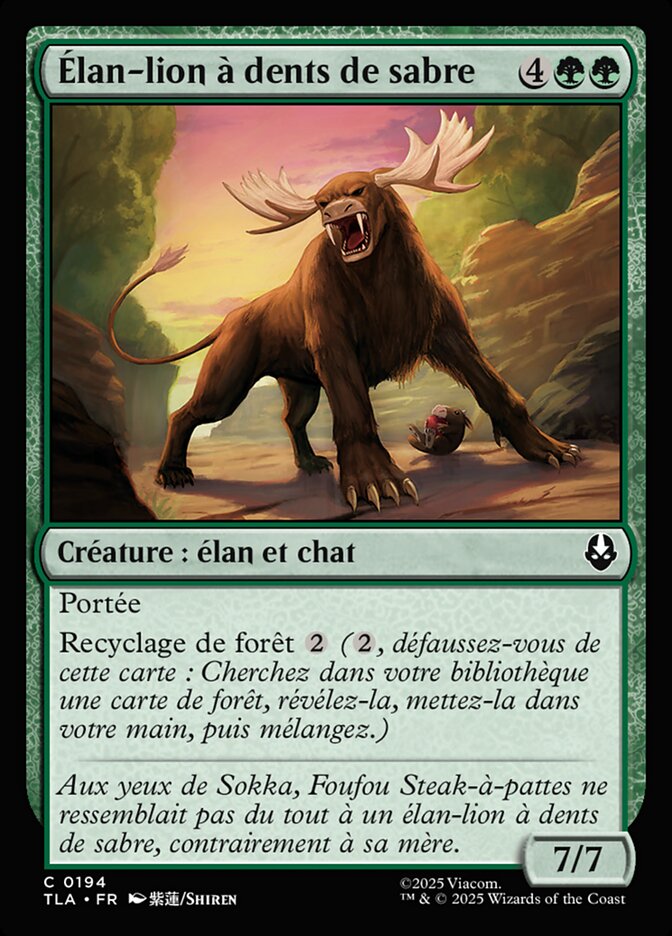 Élan-lion à dents de sabre