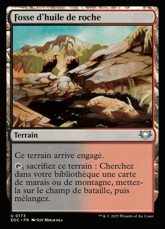 Fosse d'huile de roche