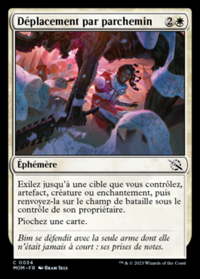 Déplacement par parchemin