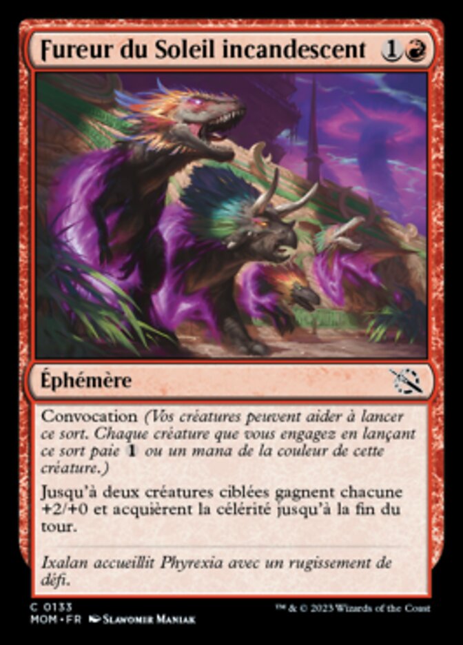 Fureur du Soleil incandescent
