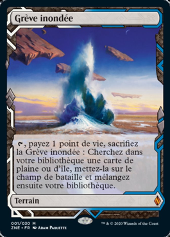 Grève inondée