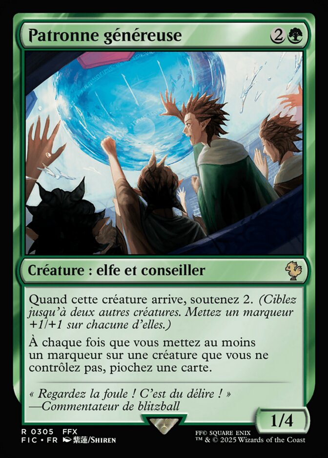 Patronne généreuse