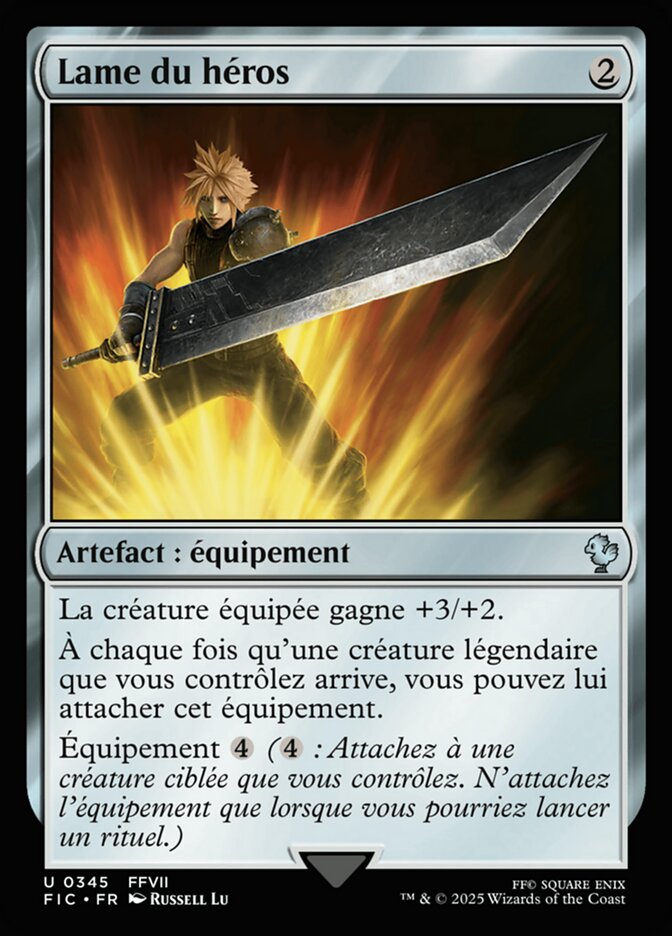 Lame du héros