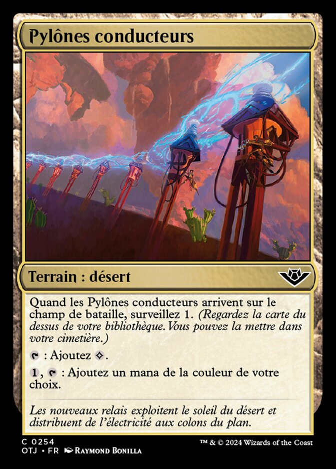 Pylônes conducteurs