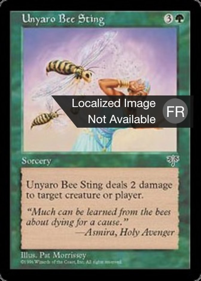 Piqûre de l'abeille de l'Ounyaro