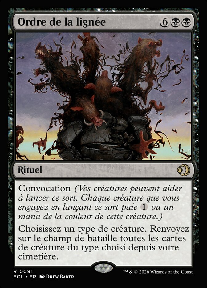 Ordre de la lignée