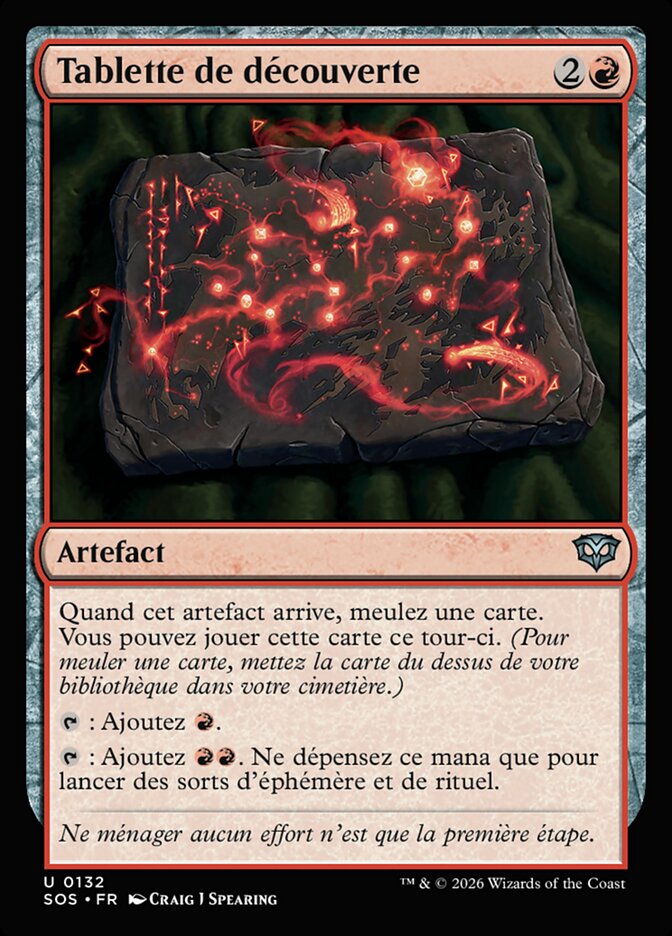 Tablette de découverte