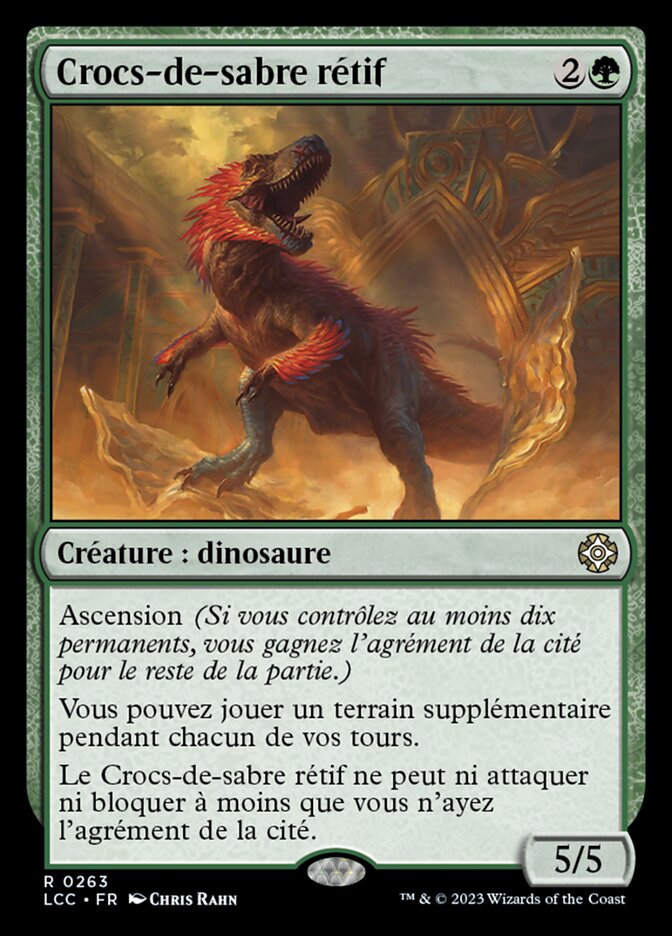 Crocs-de-sabre rétif