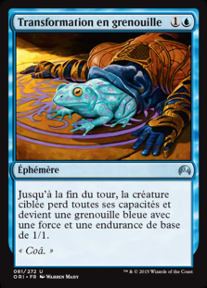Transformation en grenouille