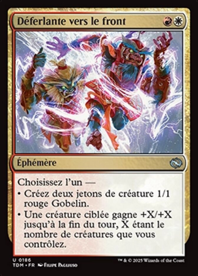 Déferlante vers le front