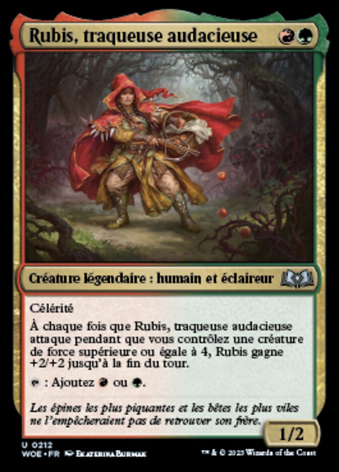 Rubis, traqueuse audacieuse