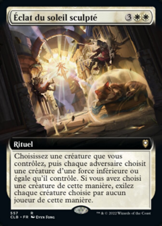 Éclat du soleil sculpté