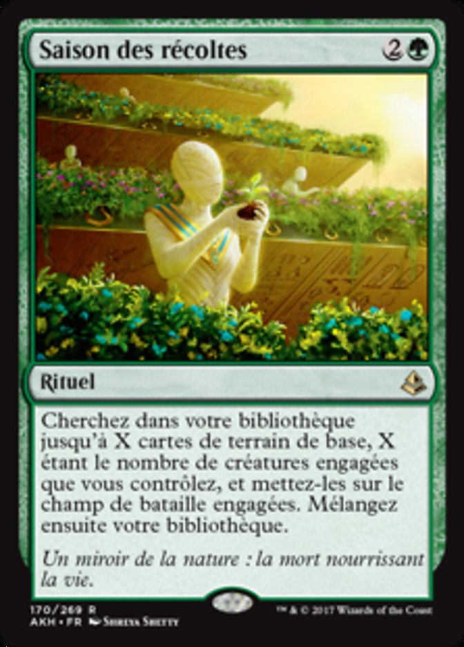 Saison des récoltes