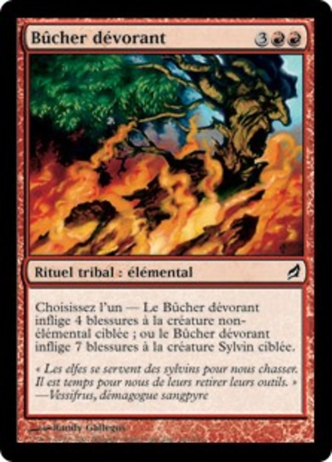 Bûcher dévorant