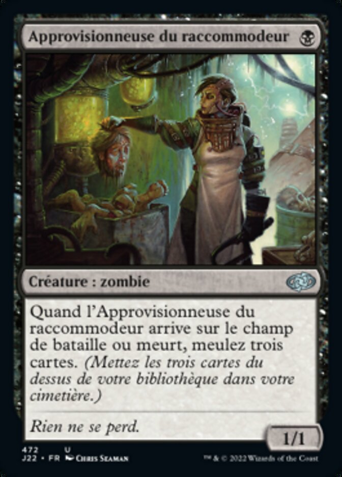 Approvisionneuse du raccommodeur