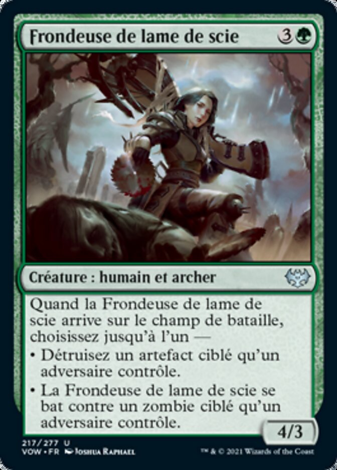 Frondeuse de lame de scie