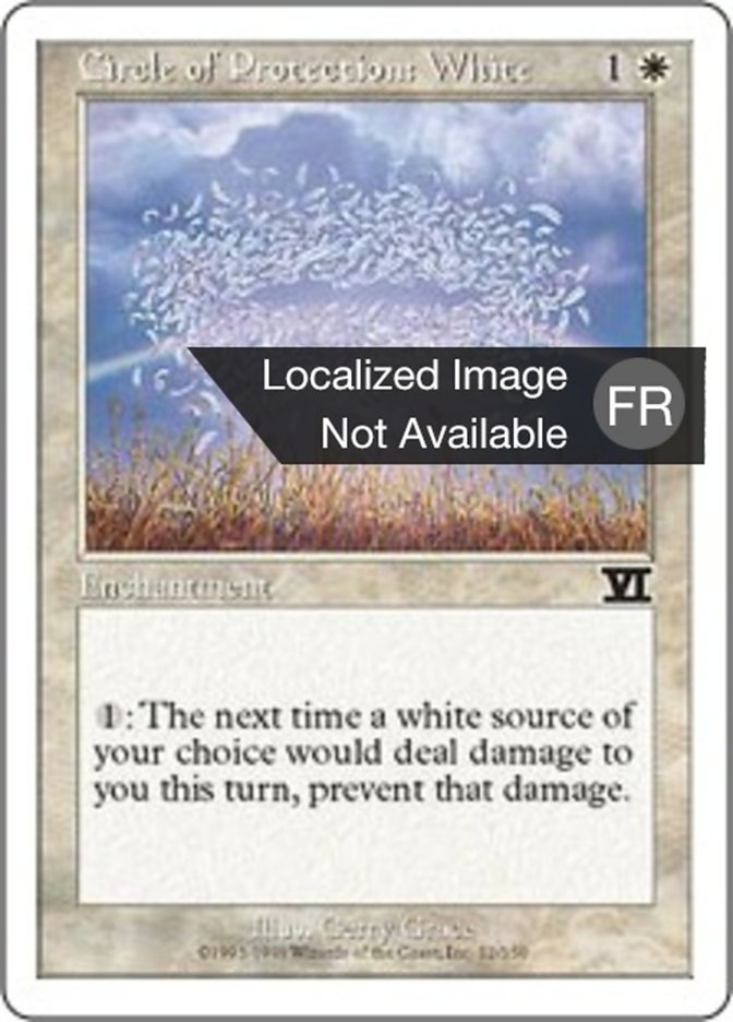 Cercle de protection : blanc
