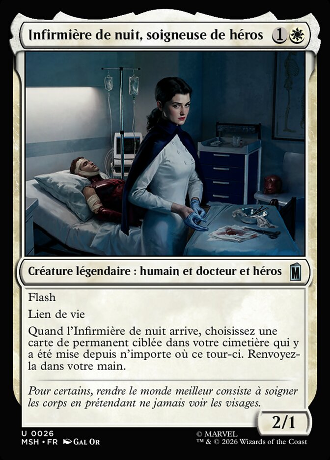 Infirmière de nuit, soigneuse de héros