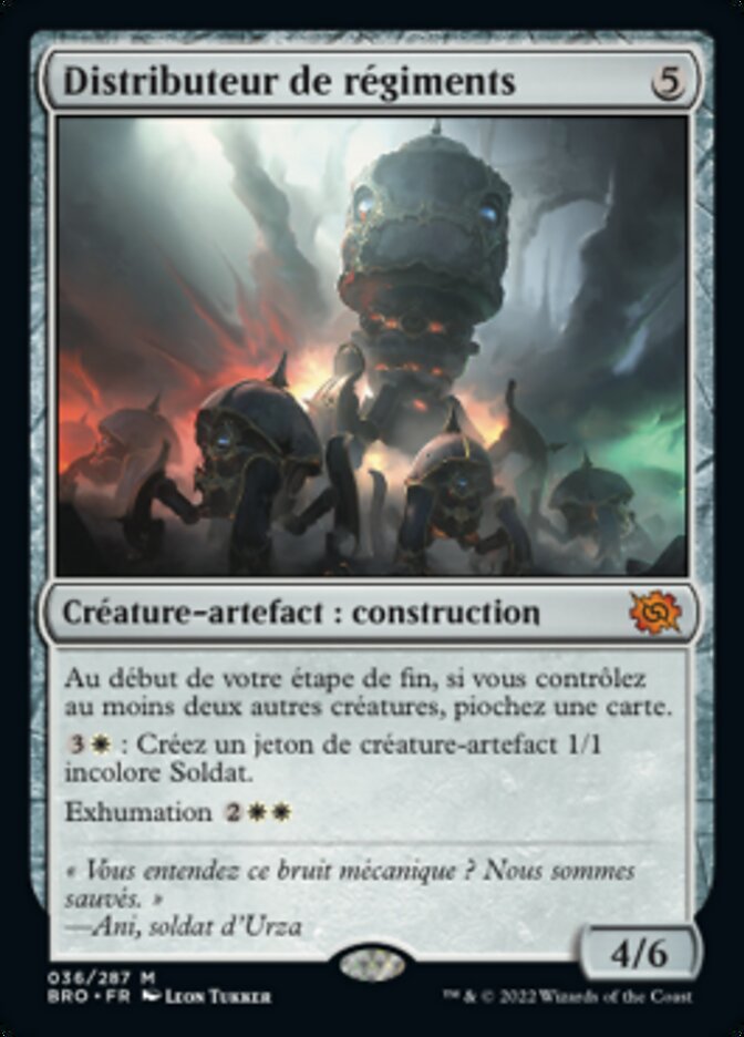 Distributeur de régiments