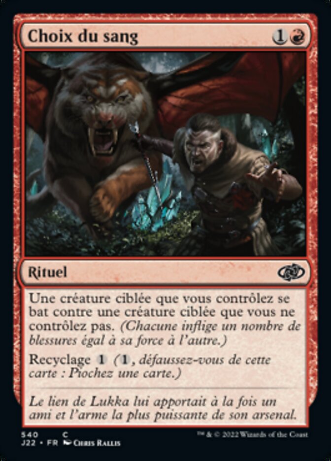 Choix du sang