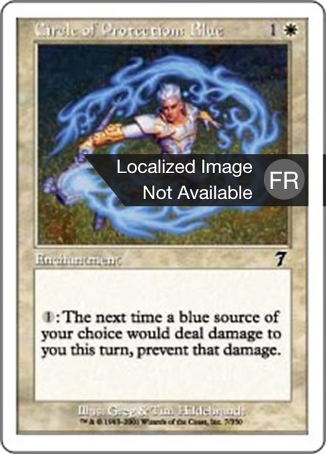 Cercle de protection : bleu