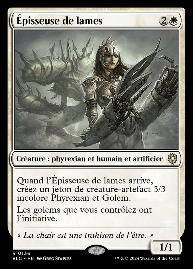 Épisseuse de lames