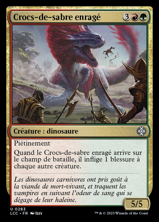Crocs-de-sabre enragé