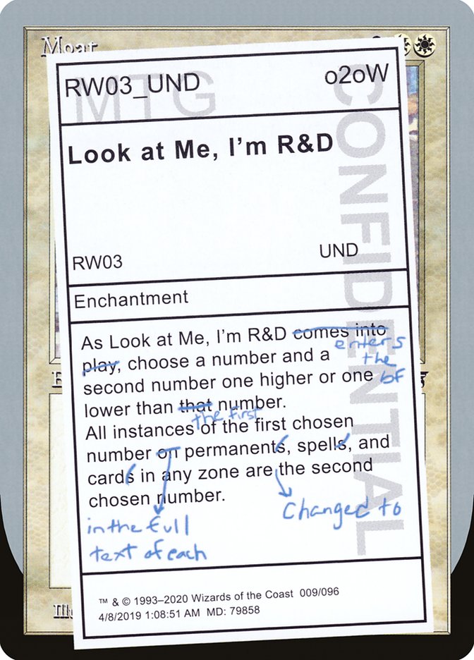 Look at Me, I'm R&amp;D