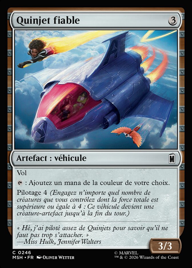 Quinjet fiable