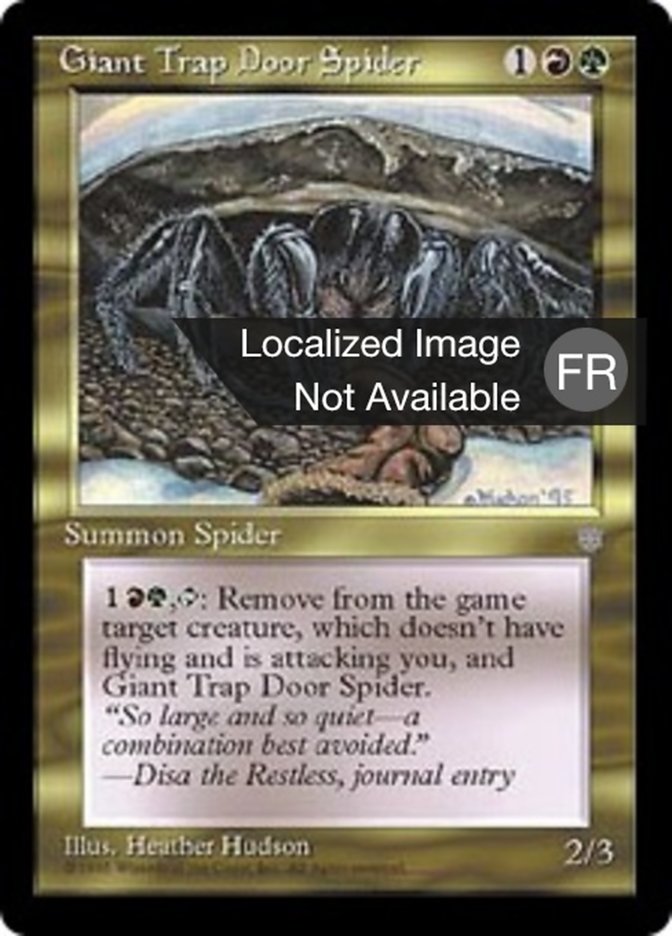 Araignée géante piègeuse