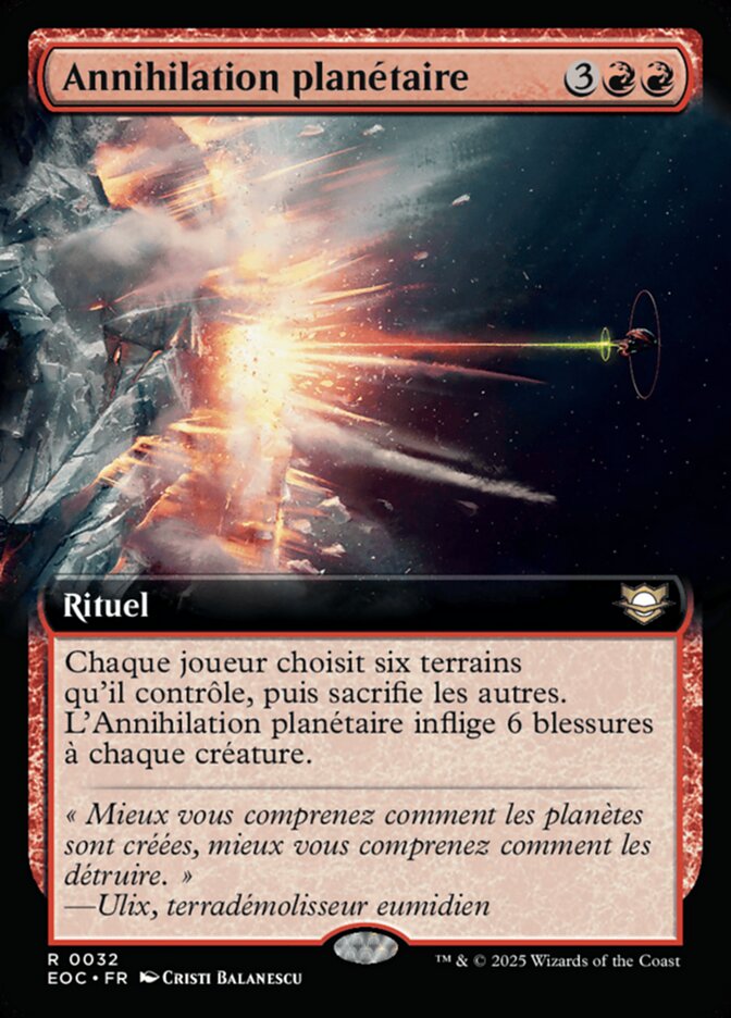 Annihilation planétaire